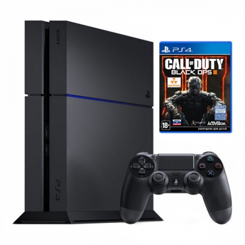 Playstation 4 1Tb черная с игрой «Call of Duty: Black Ops 3»