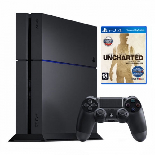 Playstation 4 1Tb черная с игрой «Uncharted: Натан Дрейк. Коллекция»