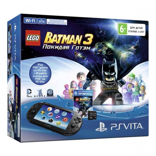 PS Vita 2016 Wifi + карта 8Gb + LEGO Batman 3: Покидая Готэм
