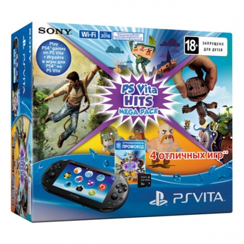 PS Vita 2016 Wifi + карта 8Gb + Hits Mega Pack