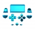 Набор хромированных кнопок для Dualshock 4 (Синий)