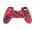 Силиконовый чехол для Dualshock 4 (Красный камуфляж)