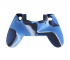 Силиконовый чехол для Dualshock 4 (Синий камуфляж)
